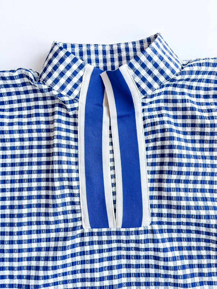 Driftwood Checked Top