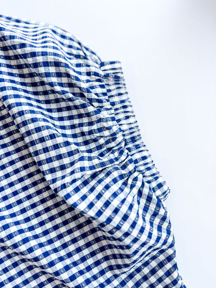 Driftwood Checked Top