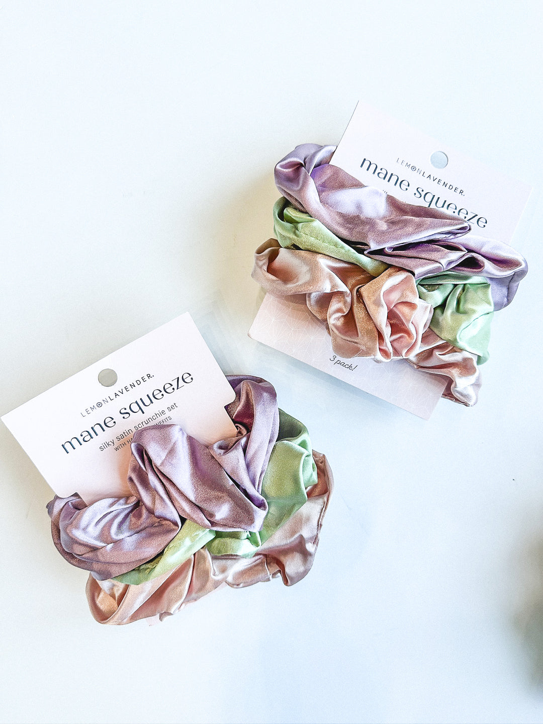 Lemon Lavender Mane Squeeze Scrunchie Set