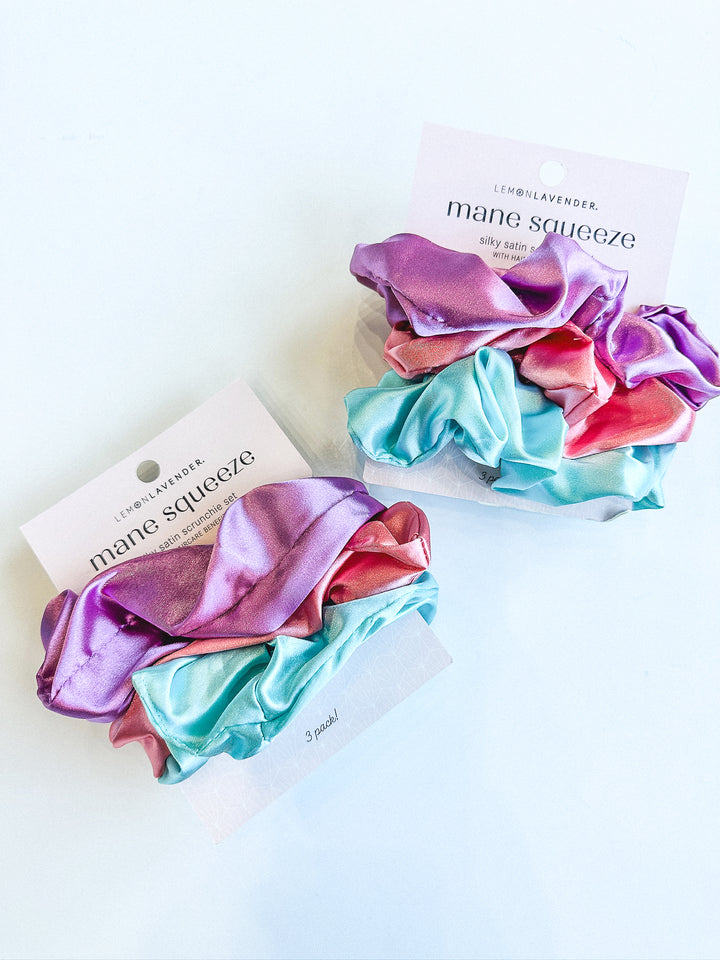 Lemon Lavender Mane Squeeze Scrunchie Set