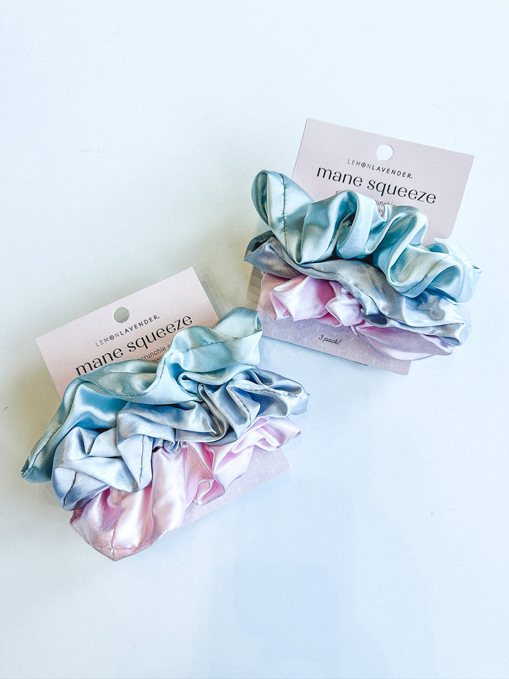 Lemon Lavender Mane Squeeze Scrunchie Set