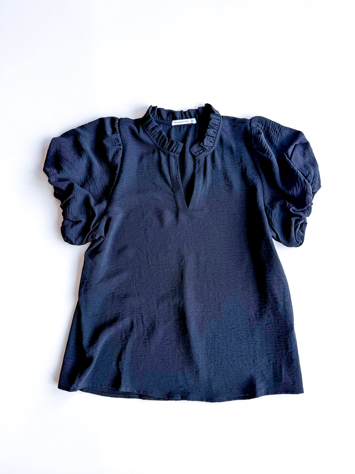 Whisper Ruffle V Neck