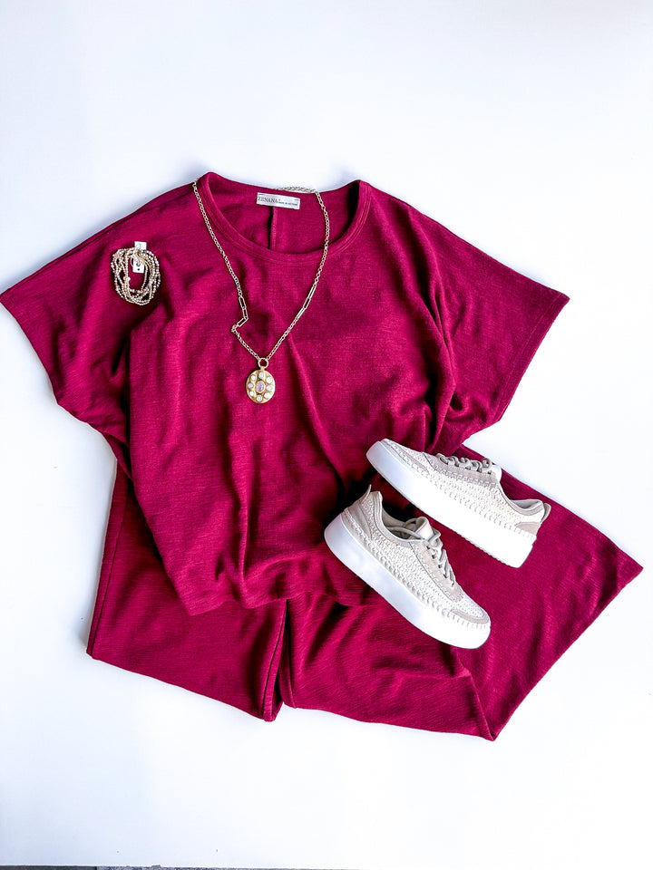 Modern Minimal Cotton Slub Pant Set