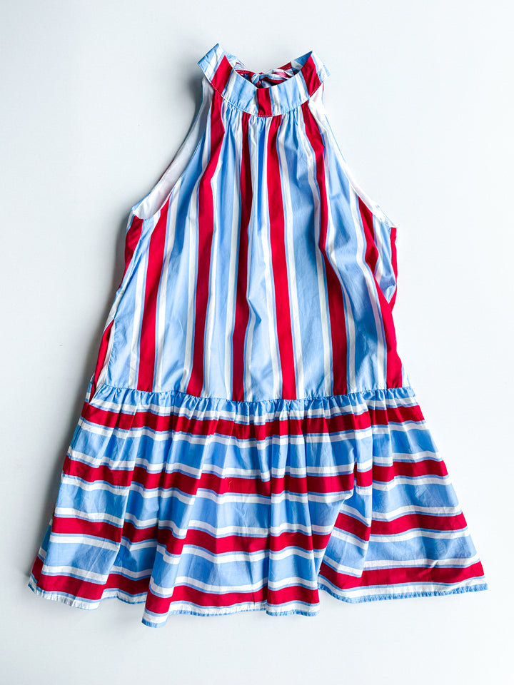 Blessings Of Summer Tie Neck Dress