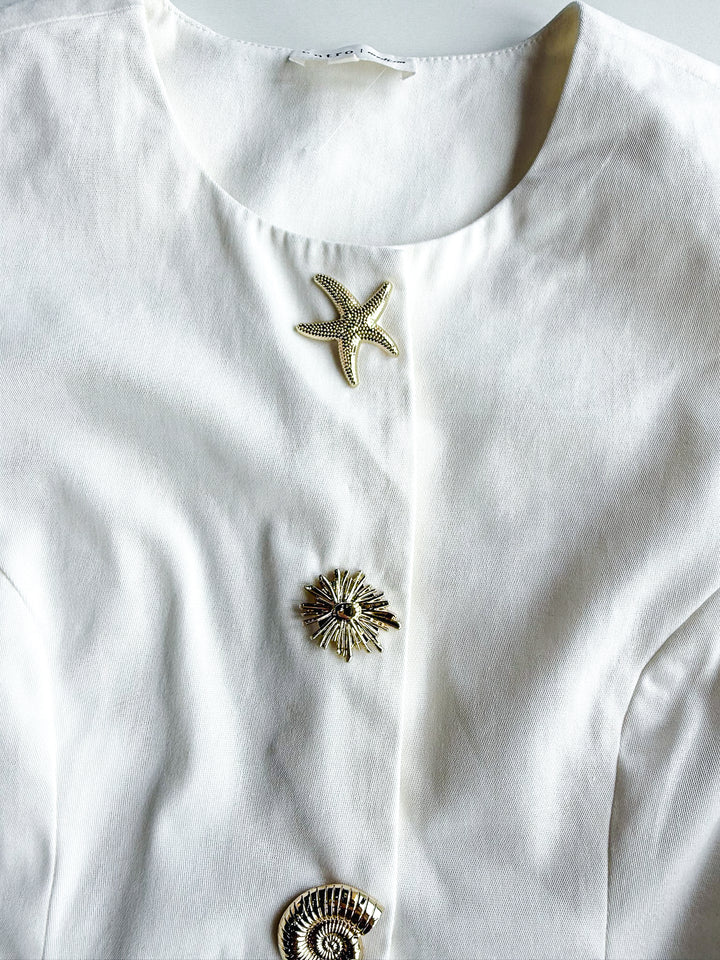 Detailed Summer Structured Blouse