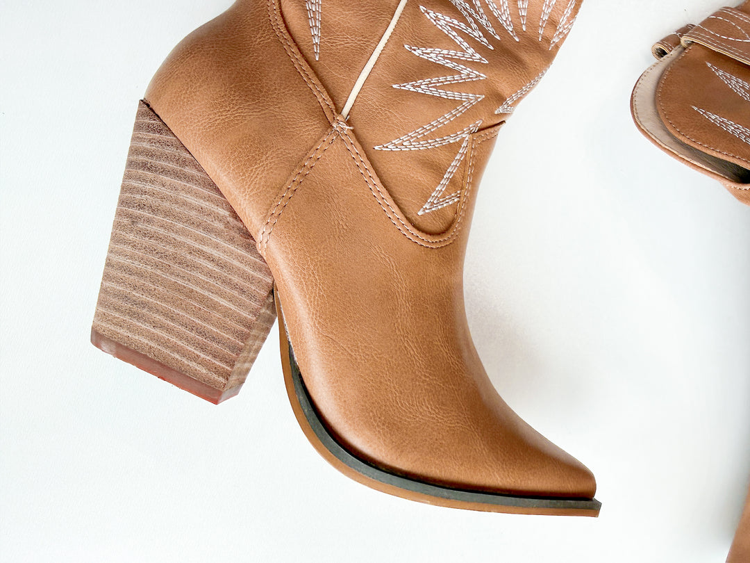 Tan Stitched Boot