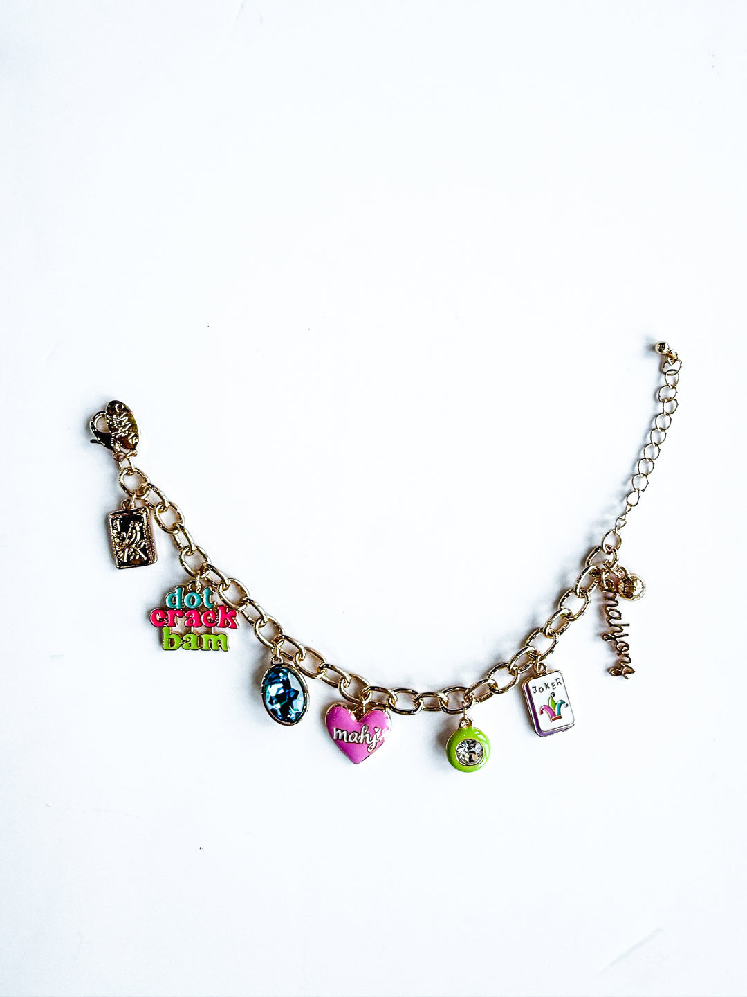 Mahj Girl Enamel Charm Bracelet 