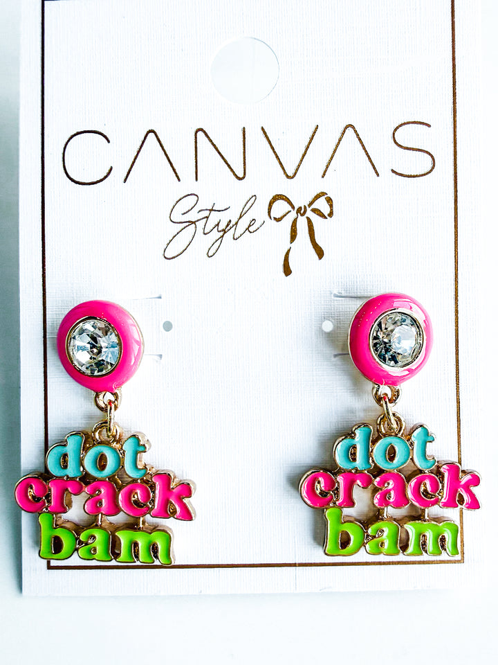 Dot Crack Bam Enamel Earrings