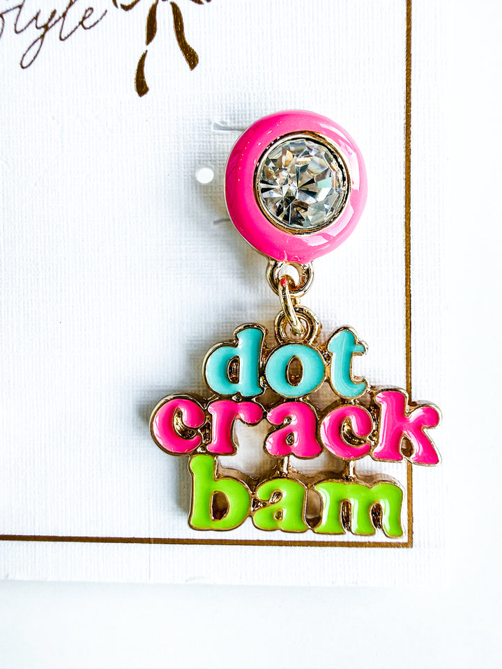 Dot Crack Bam Enamel Earrings