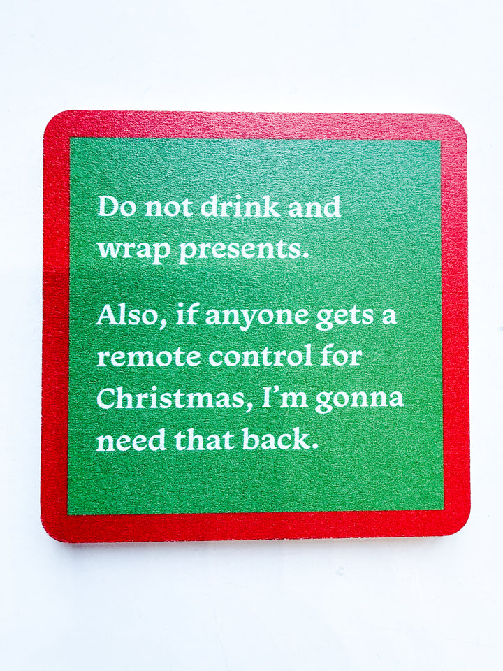 Holiday Drinks on Me Coaster