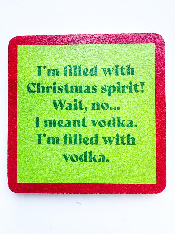 Holiday Drinks on Me Coaster