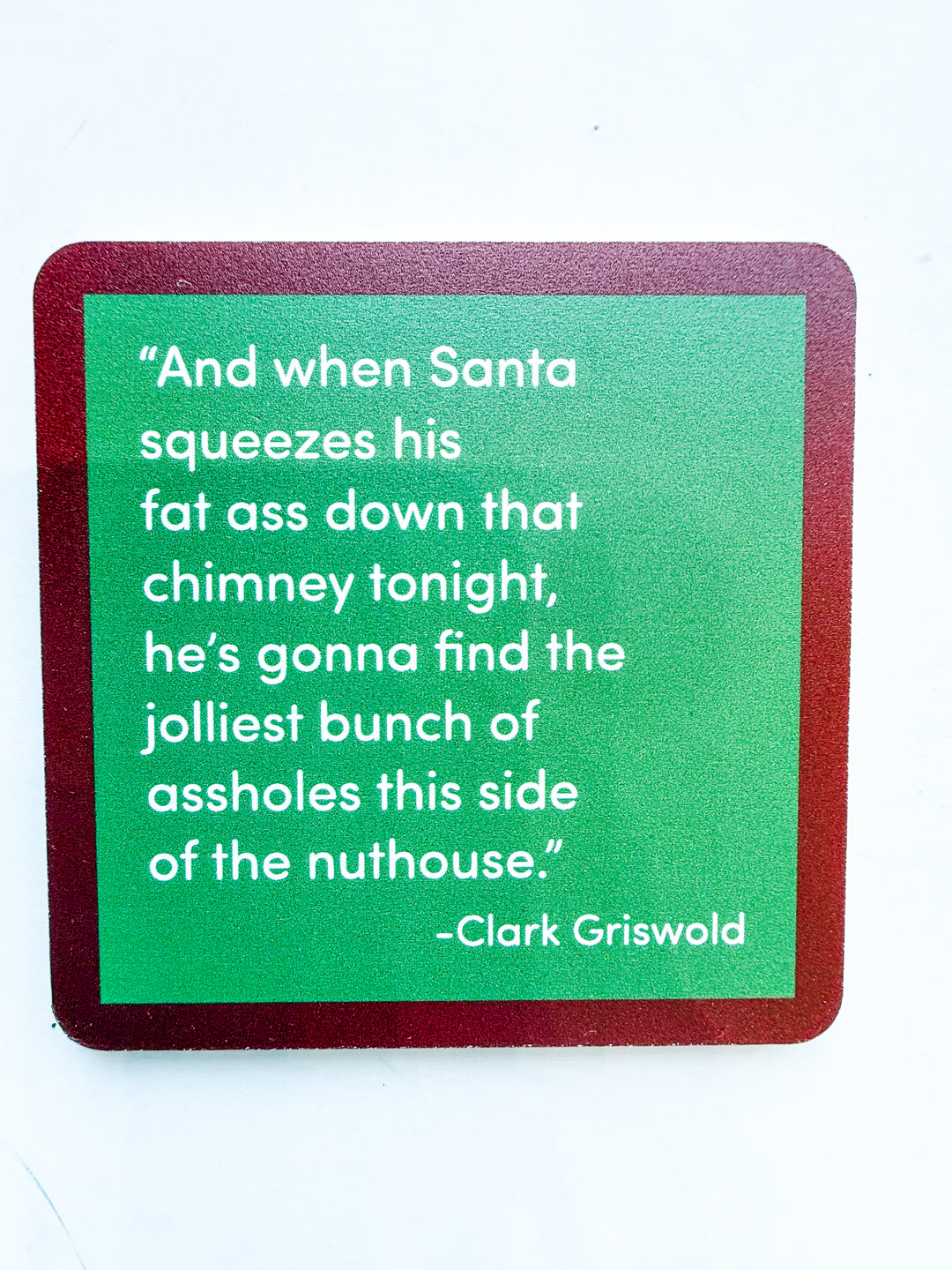 Holiday Drinks on Me Coaster