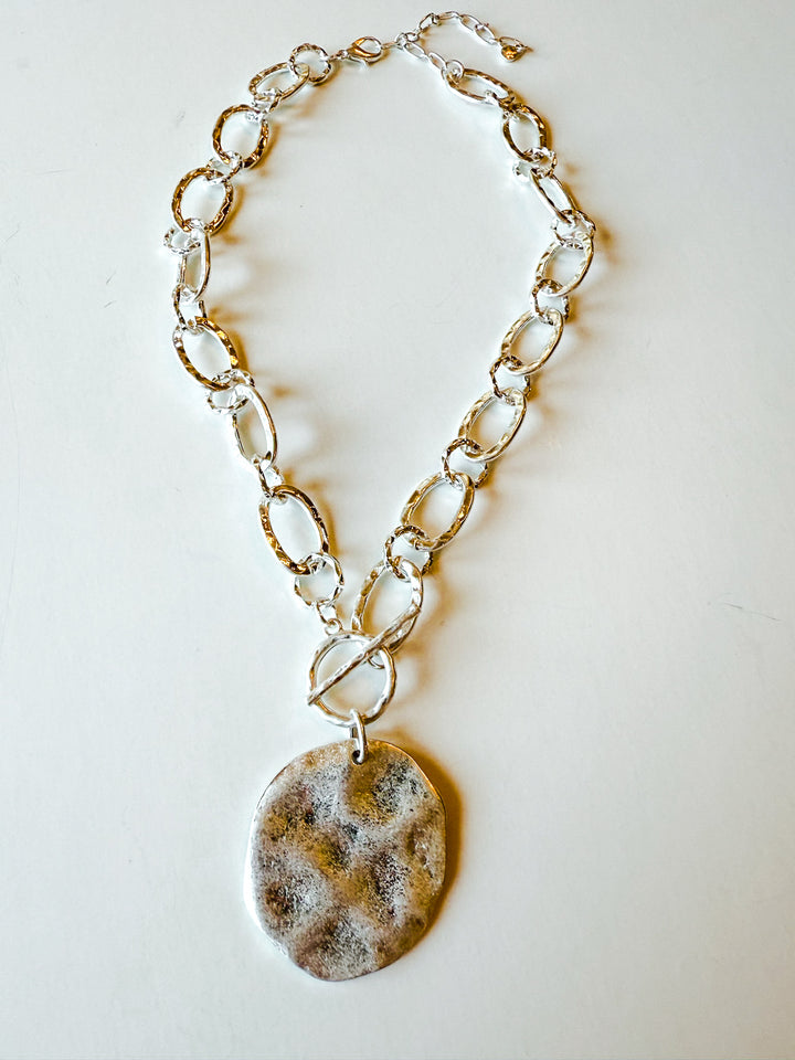 Chain with Hammered Coin Charm