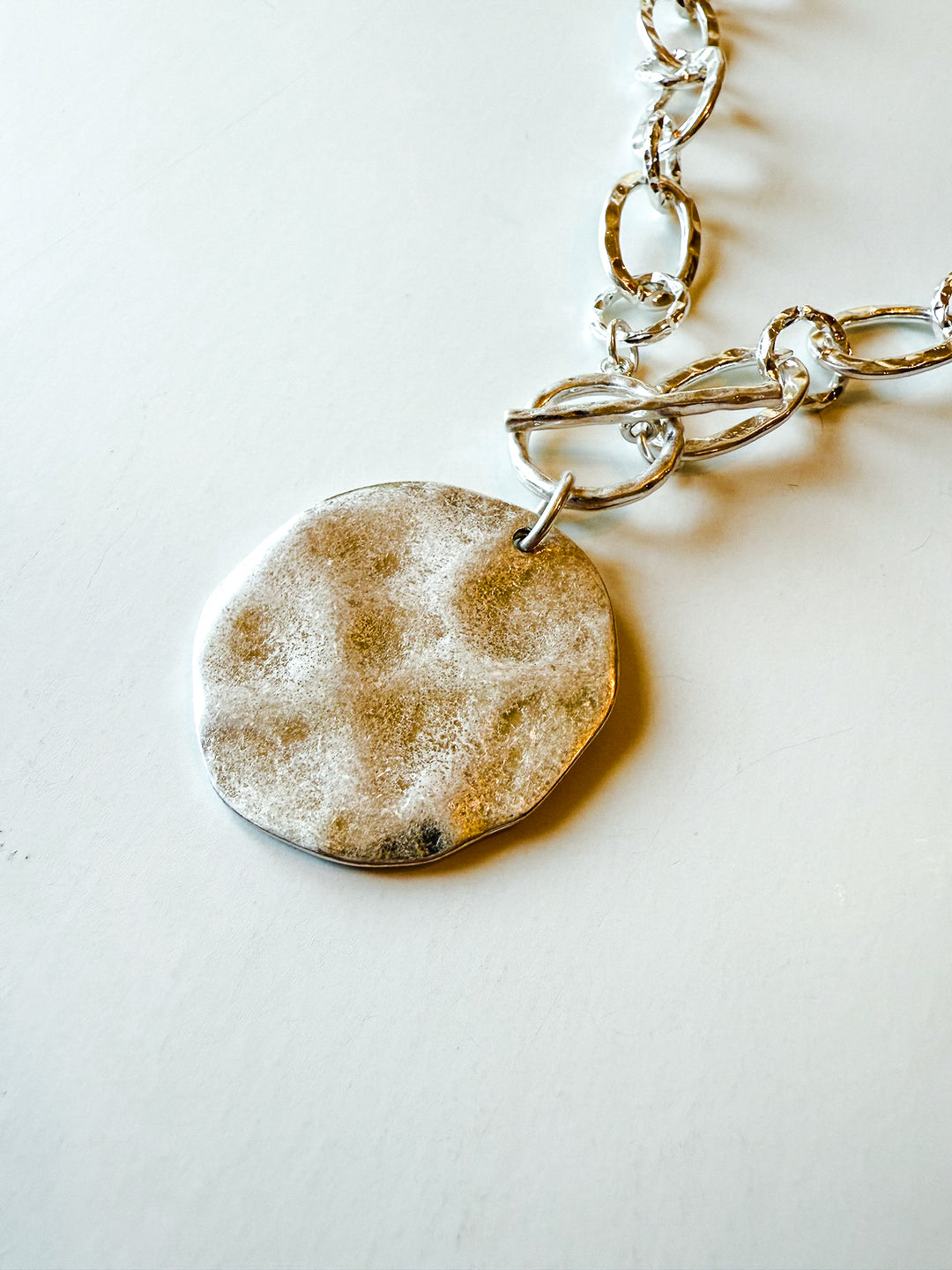 Chain with Hammered Coin Charm