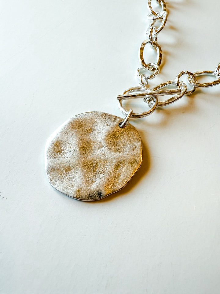 Chain with Hammered Coin Charm