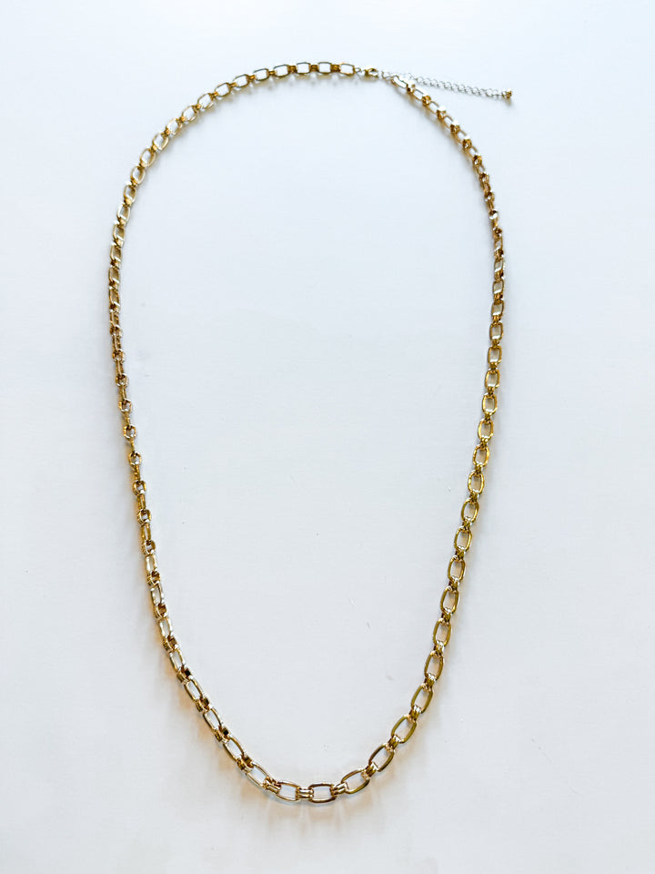 Water Resistant Gold Link Long Chain