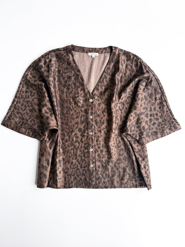 Leopard Camp Button Up