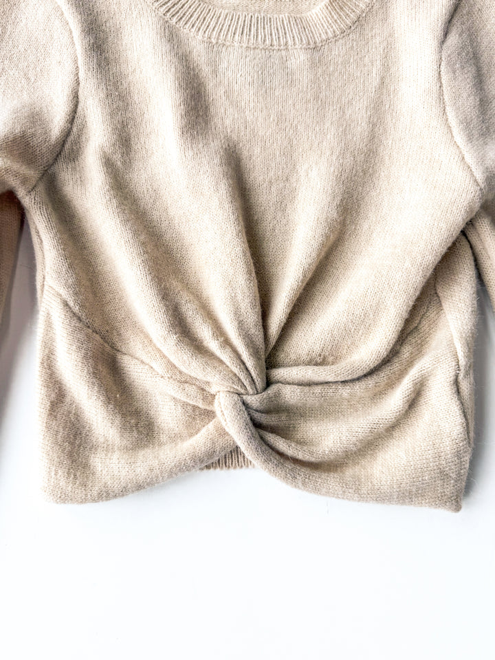 Fanciful Front Knot Sweater