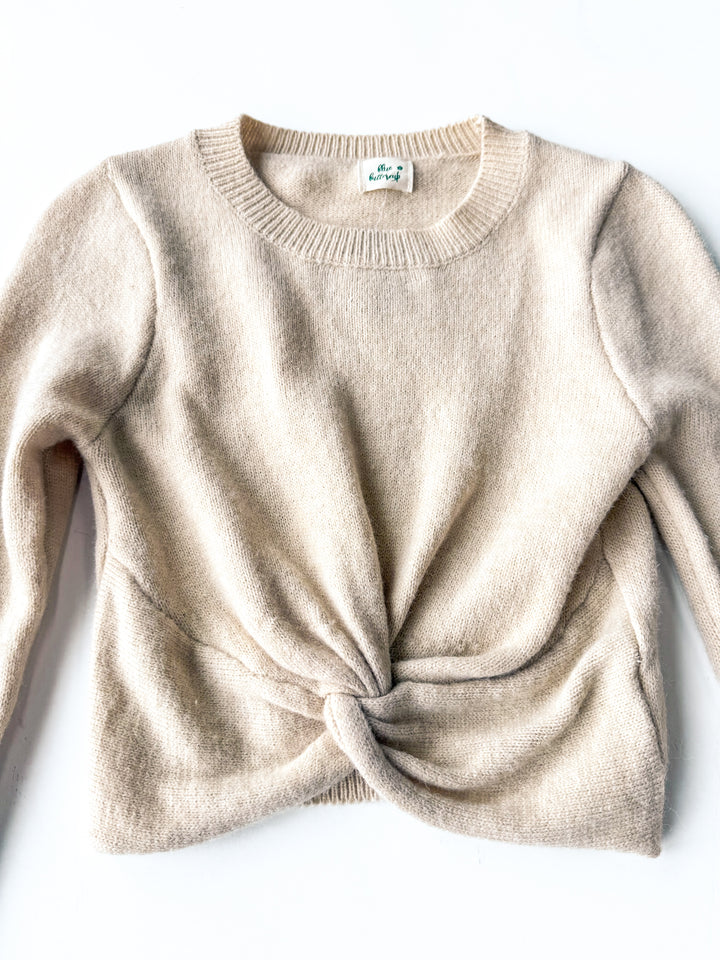 Fanciful Front Knot Sweater