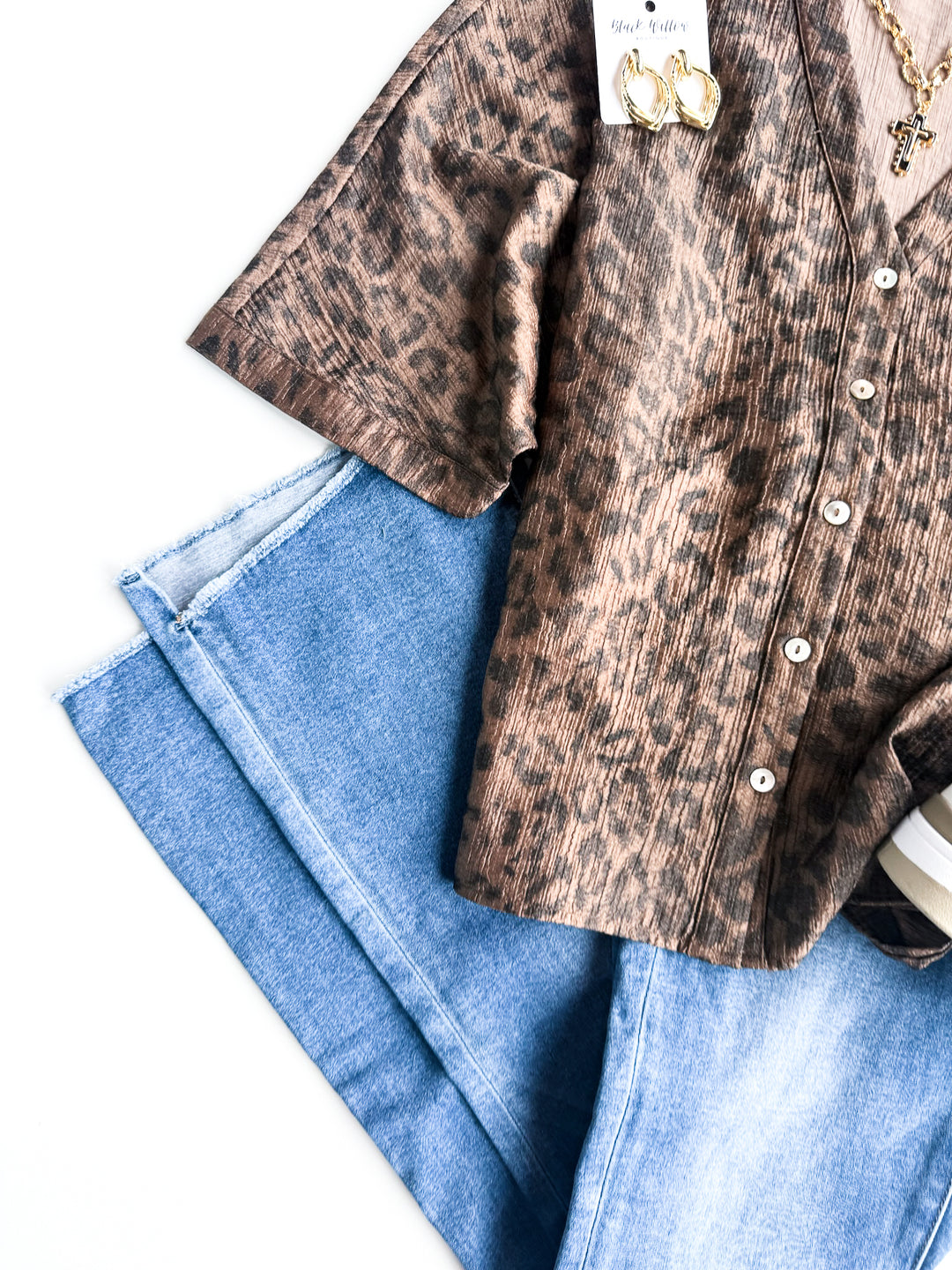 Leopard Camp Button Up