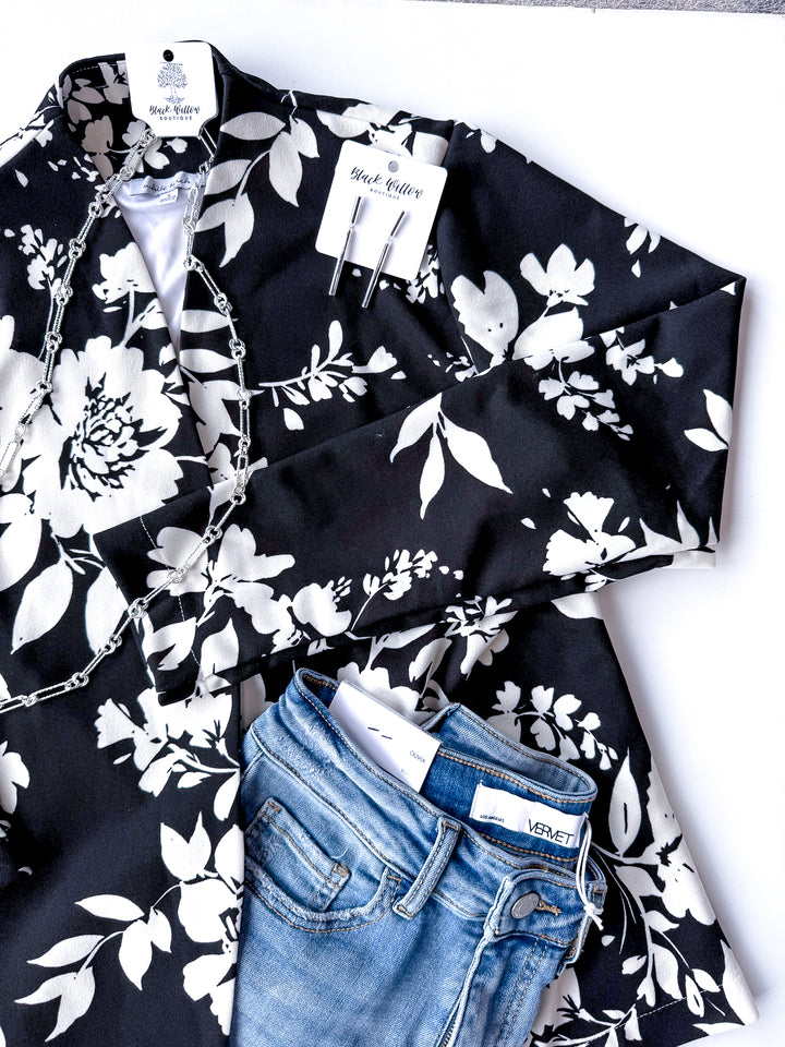 Still Loving You Floral Blazer