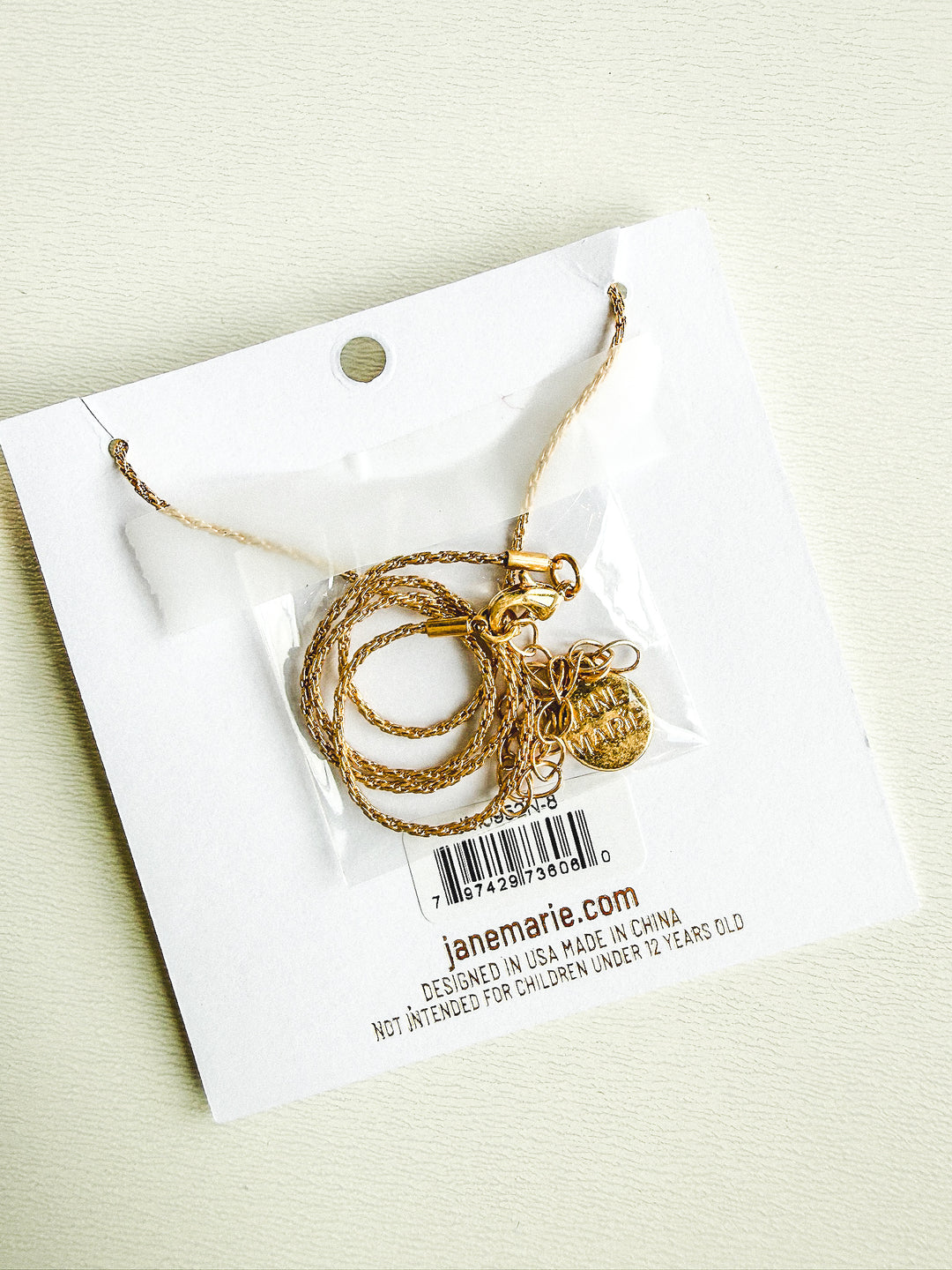 Twist Chain Necklace with Crystal Cross & Quatrefoil