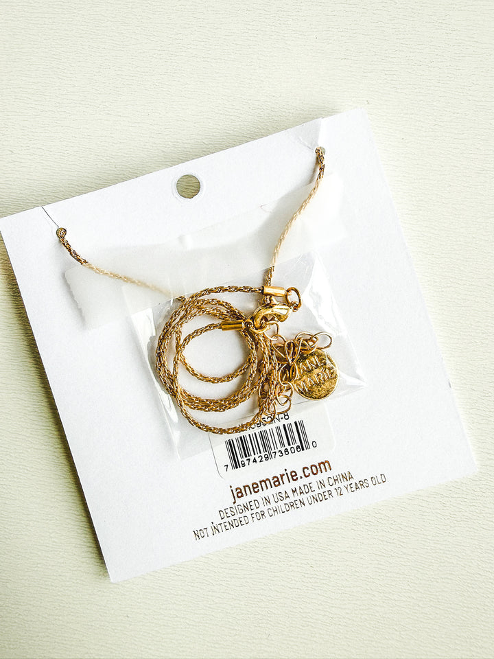Twist Chain Necklace with Crystal Cross & Quatrefoil