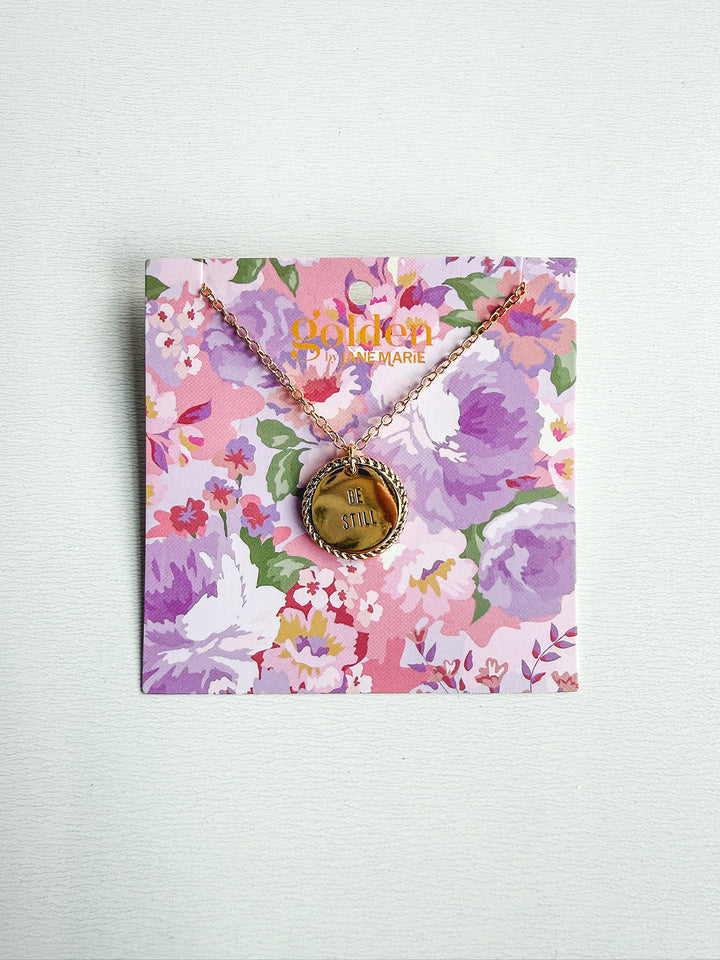 18K Plated Faith Chain Necklace on Card