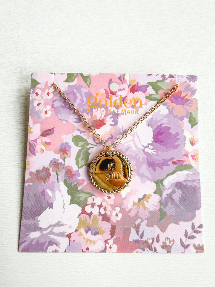 18K Plated Faith Chain Necklace on Card