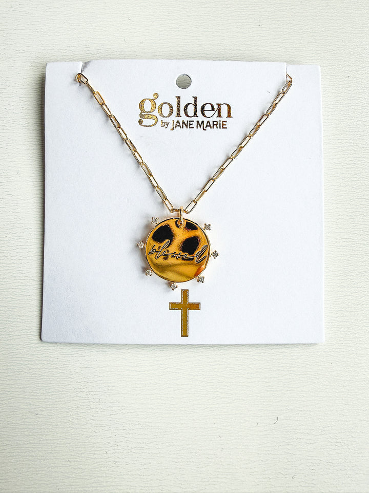 18K Plated Faith Chain Necklace on Card