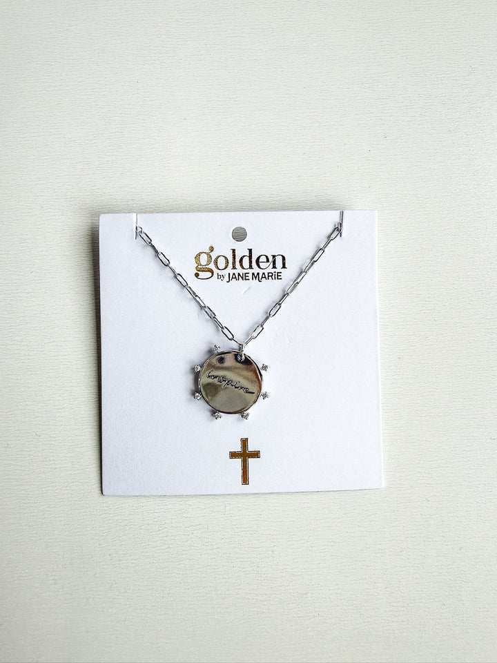 18K Plated Faith Chain Necklace on Card