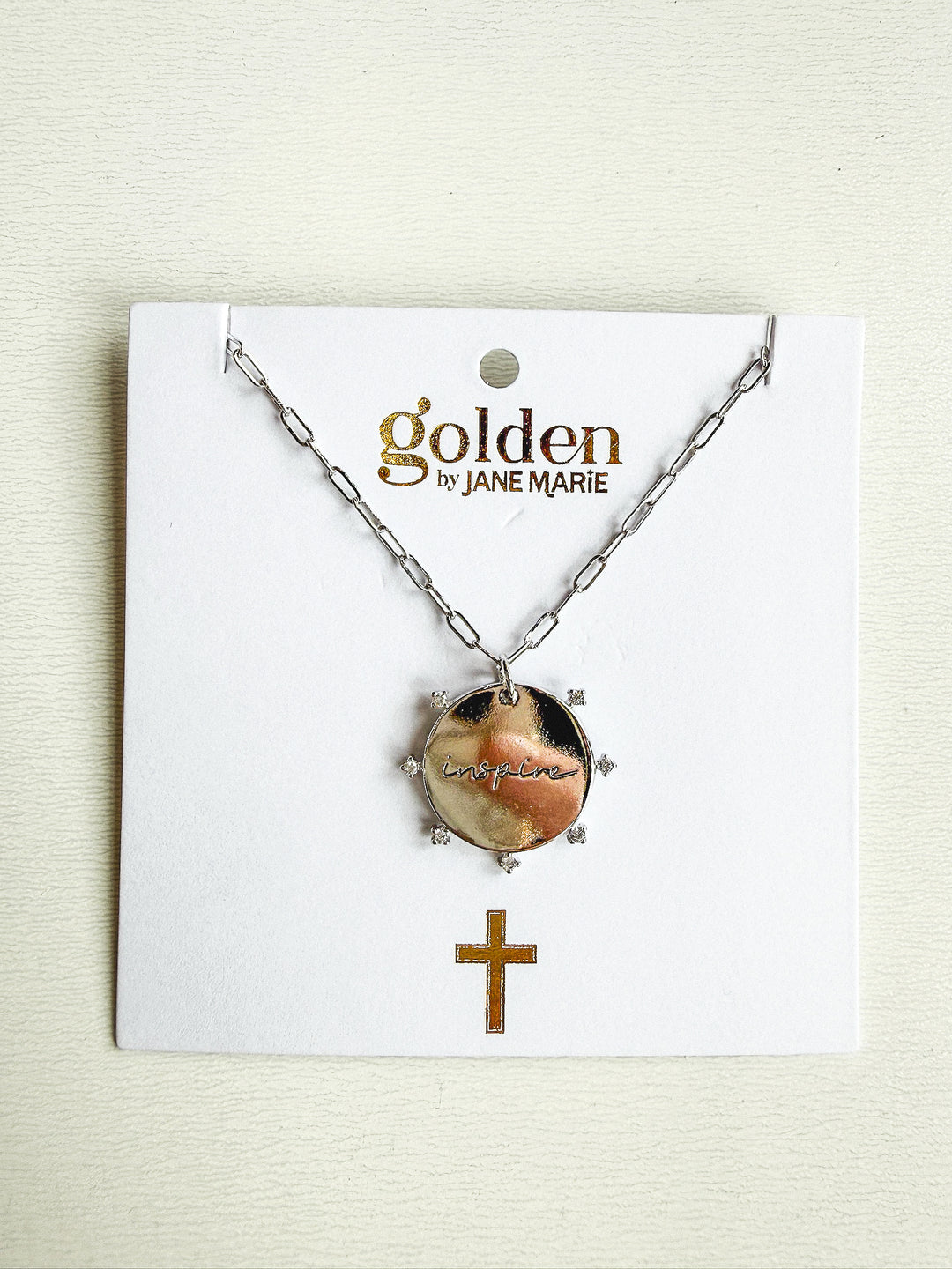 18K Plated Faith Chain Necklace on Card