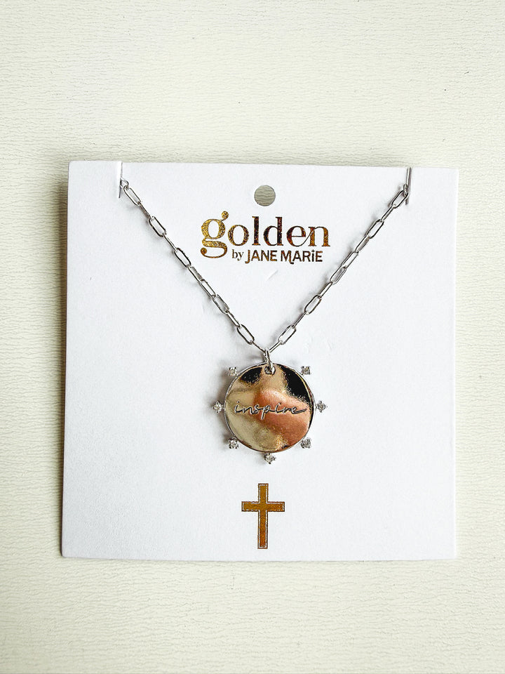 18K Plated Faith Chain Necklace on Card