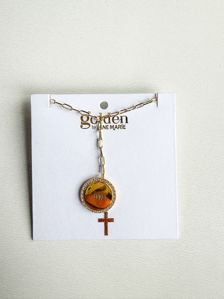 18K Plated Faith Chain Necklace on Card
