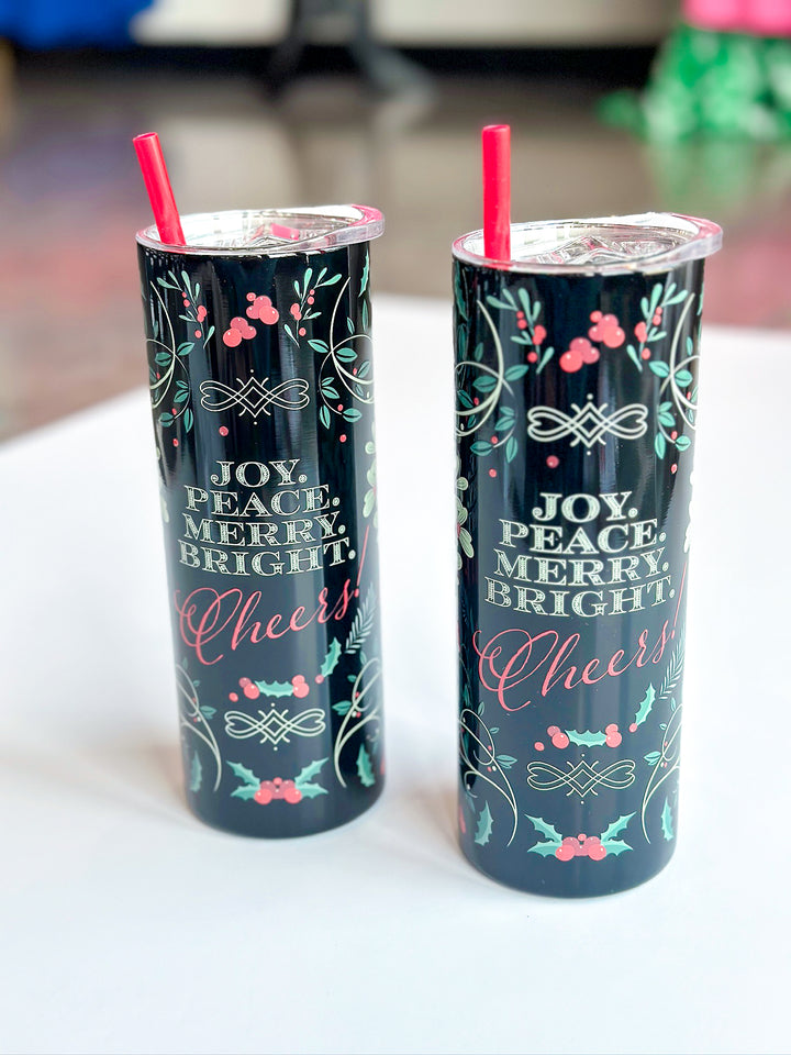 Joy Peace Merry Bright Tumbler