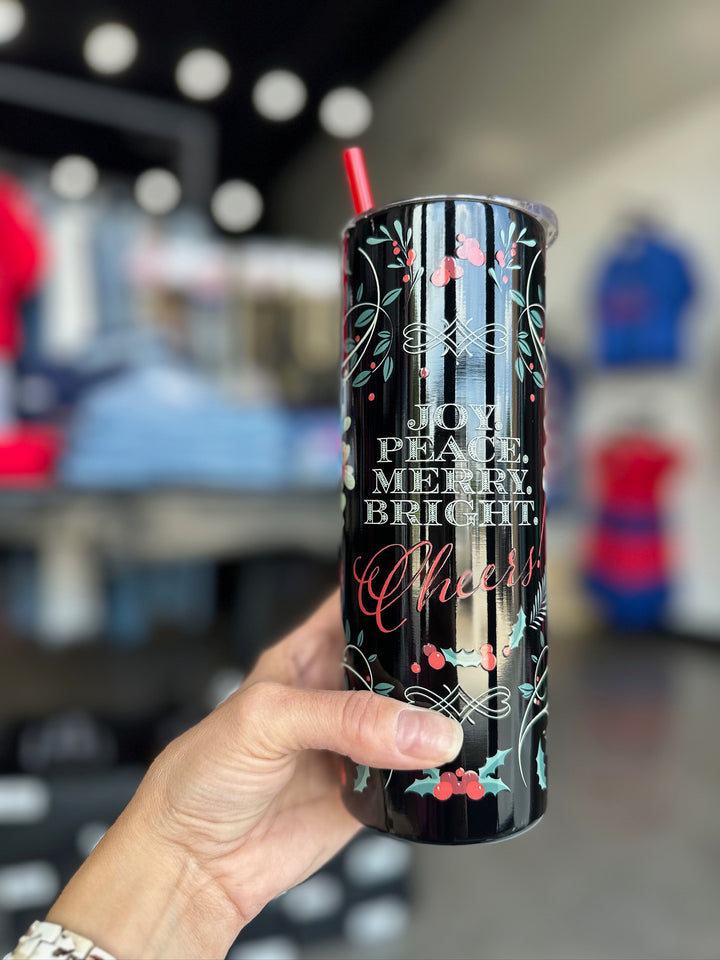 Joy Peace Merry Bright Tumbler