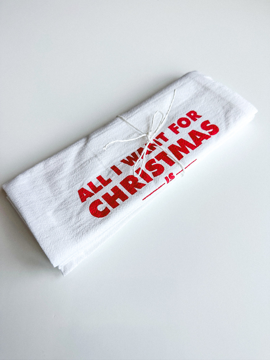 All I Want Christmas Tea Towel