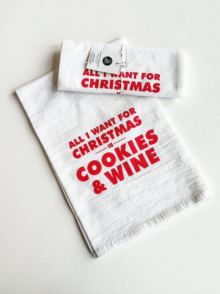 All I Want Christmas Tea Towel