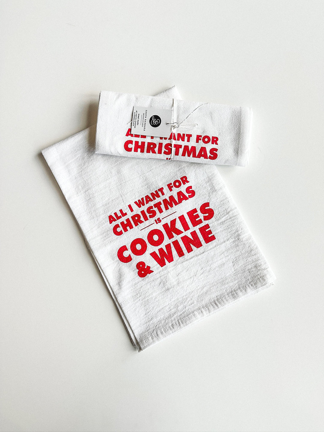 All I Want Christmas Tea Towel