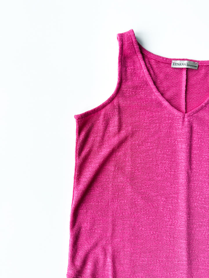 Easy Wear Hacci V Neck Tank