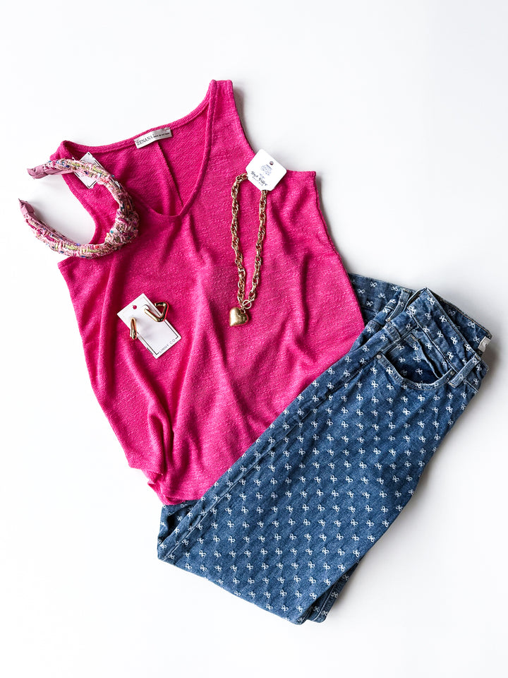 Easy Wear Hacci V Neck Tank
