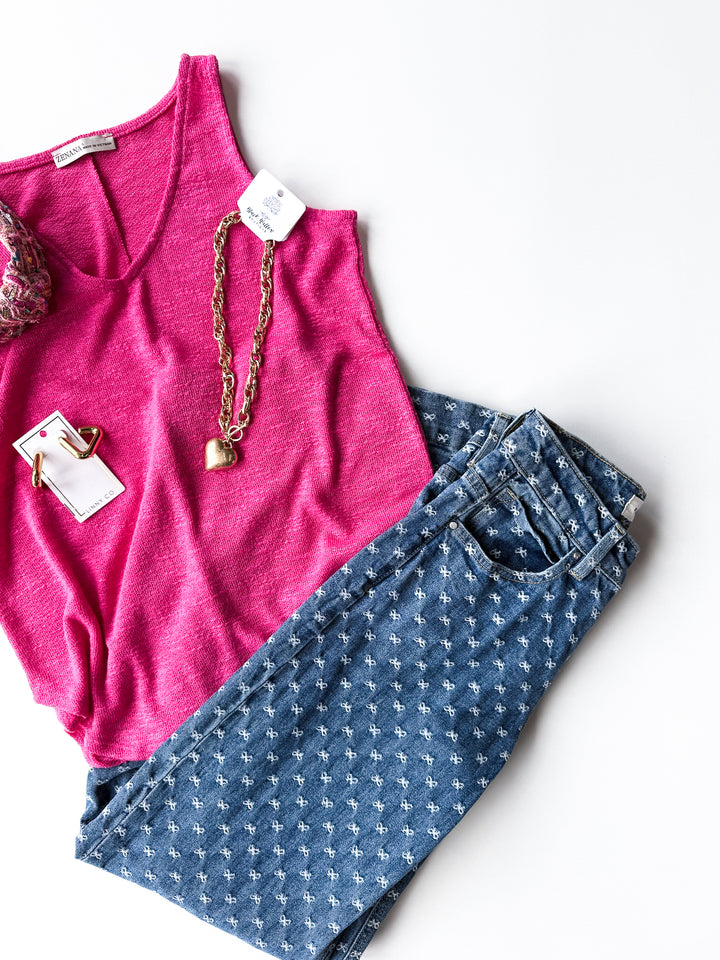 Easy Wear Hacci V Neck Tank