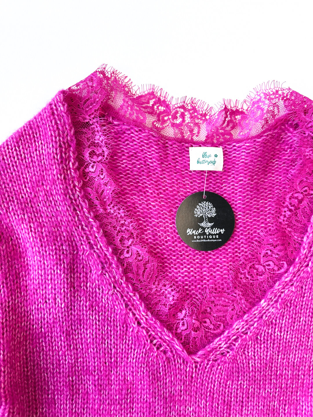 Lucky in Love Lace Trim Sweater