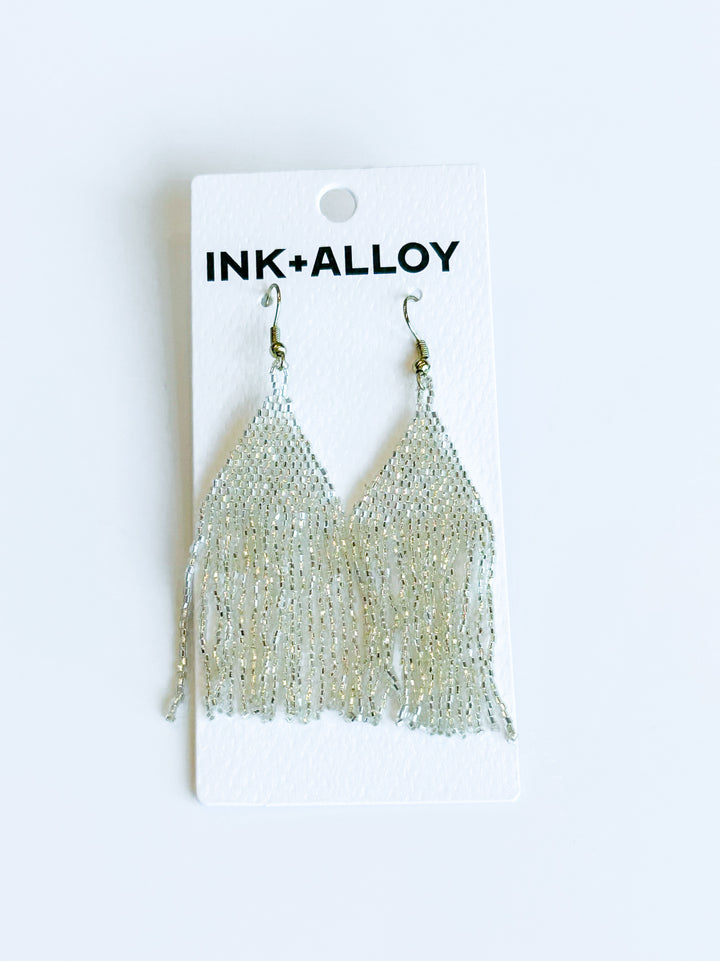 Lexie Solid Beaded Fringe Earring