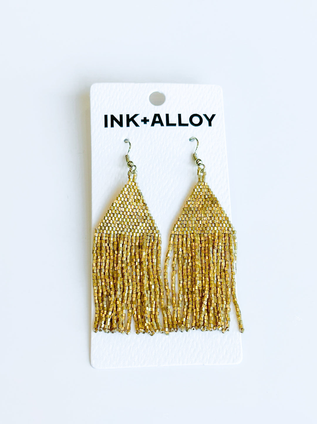 Lexie Solid Beaded Fringe Earring
