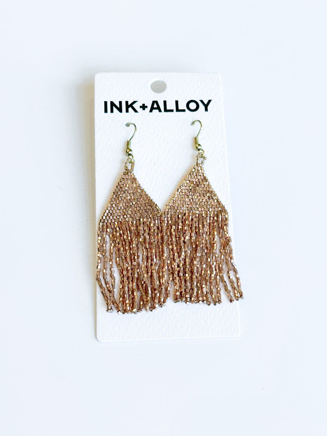 Lexie Solid Beaded Fringe Earring