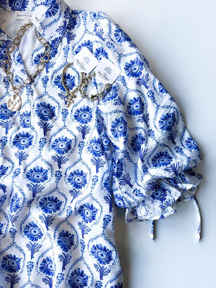 Clase Azul Bowtie Sleeve Dress