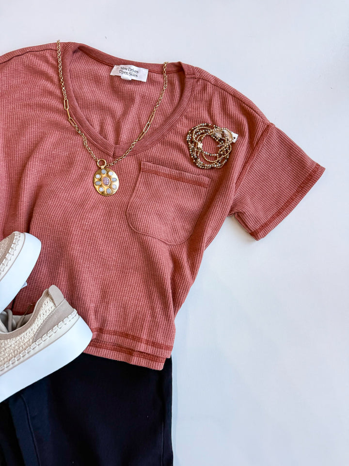 Simply Essential Waffle Knit Top