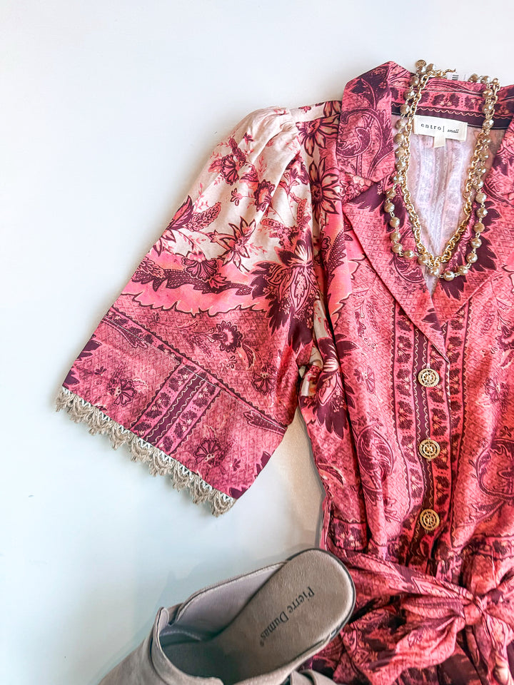 Sienna Garden Scalloped Sleeve Dress