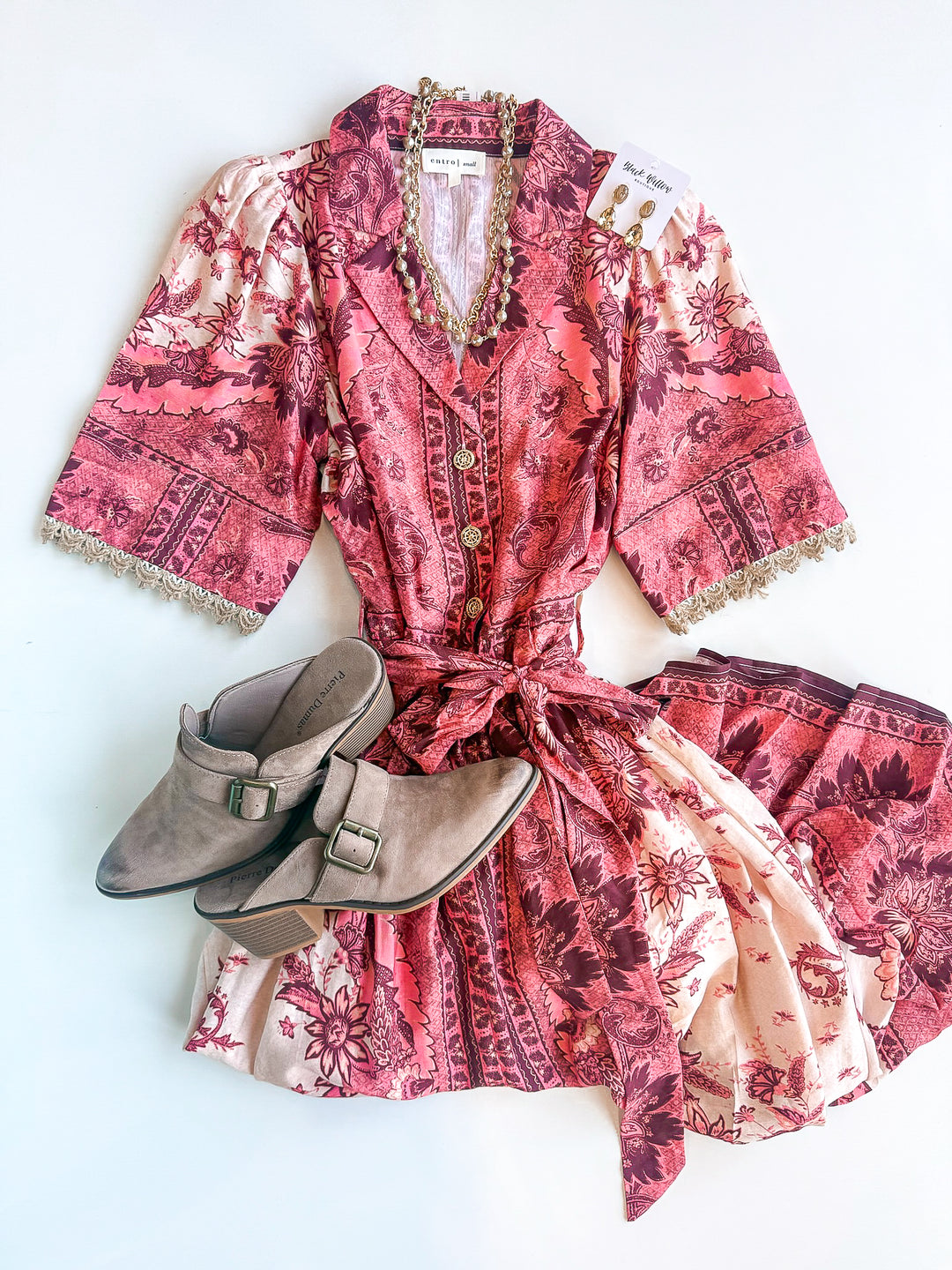 Sienna Garden Scalloped Sleeve Dress